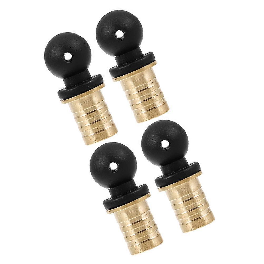 MLINS 4pcs Stoppers Reusable Beverage Gourd Plugs Brass Hu Lu Seal for Airtight Preservation Replacement
