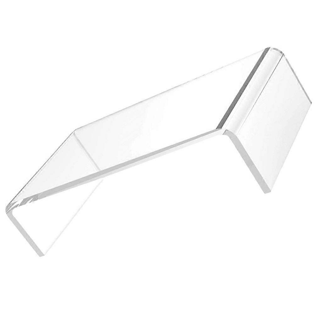 Ergonomic Acrylic Monitor Riser Stand for Desktop Computer, Laptop, and Keyboard Storage – Space Saving Height Adjustable Base for Home Office