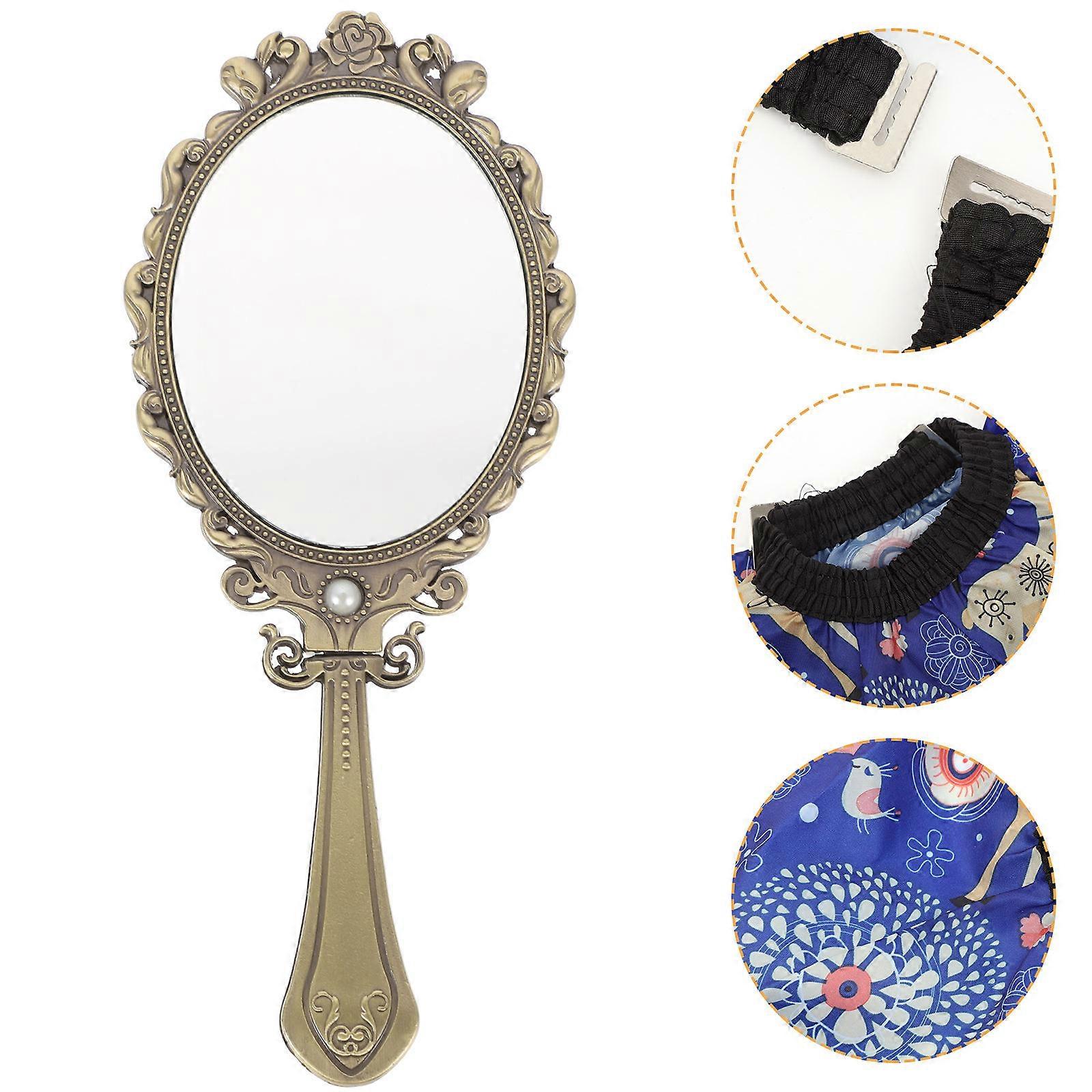 High Definition Reflection Makeup Mirror Suitable For Outdoor Use 1Pc Retro Style