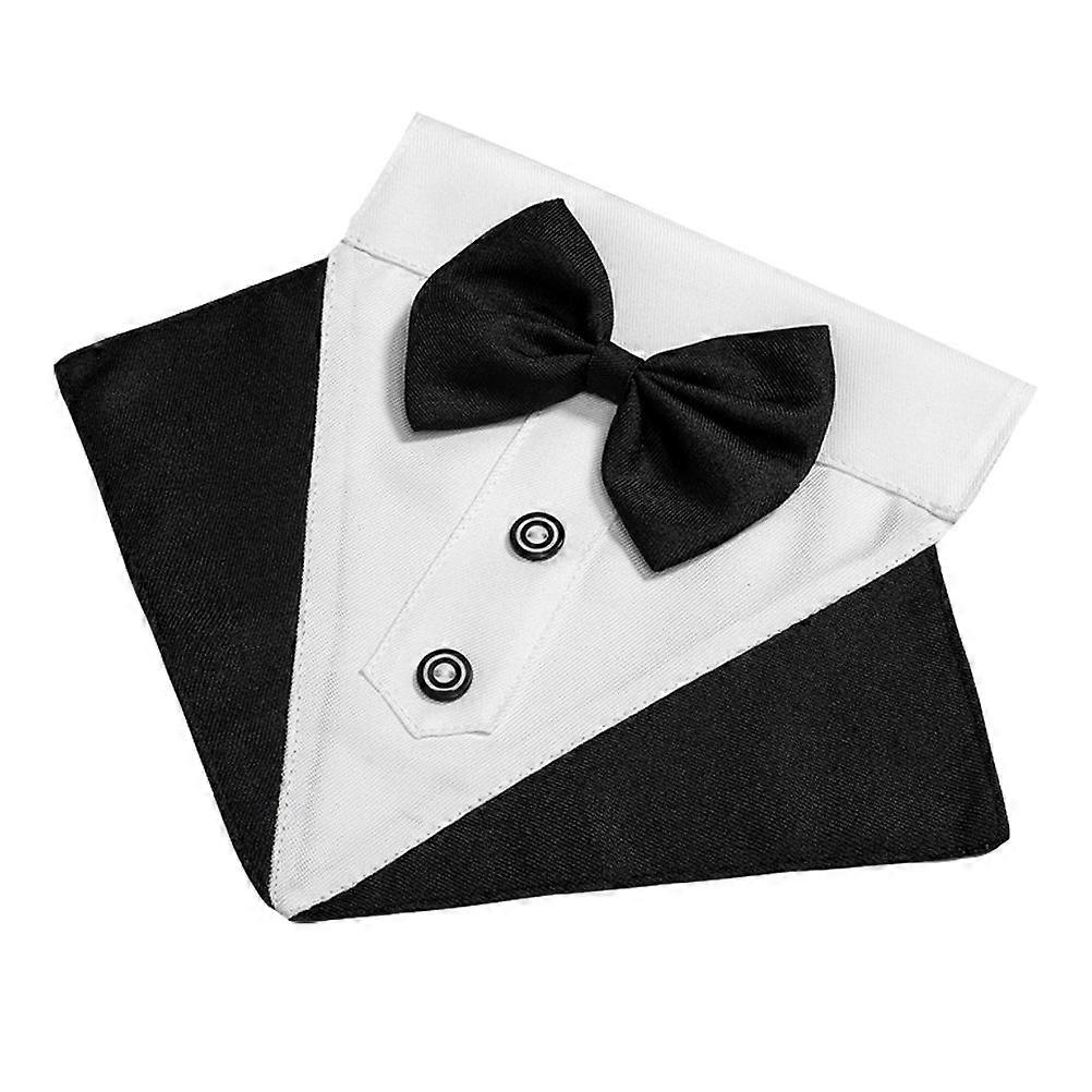 Stylish Machine Washable Pet Bib Triangle Scarf for Puppies, Parties & Photoshoots Black & White Towel for Dogs