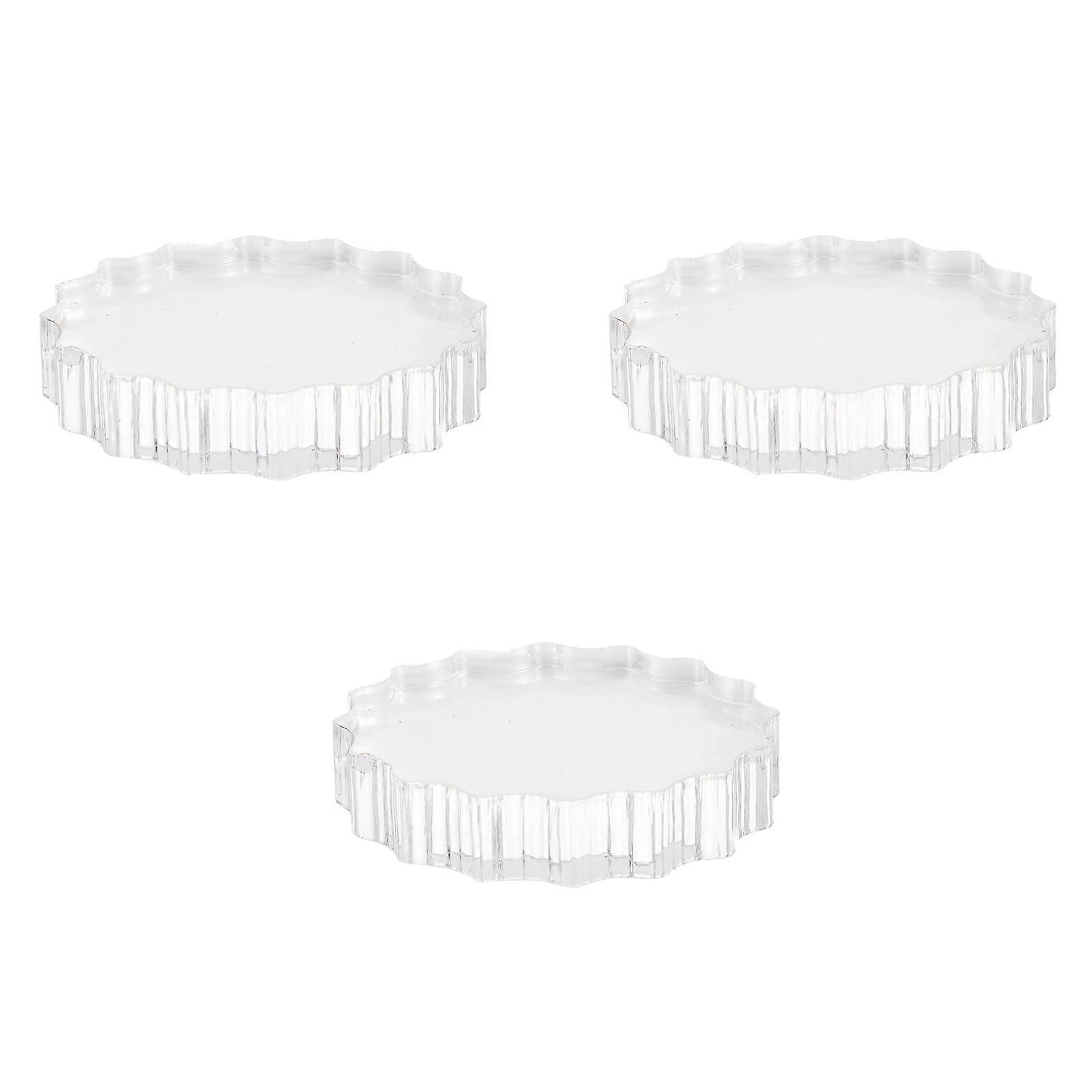 Transparent Stamp Platform For Card Making 3Pack Round Seal Handle Easy Cleaning Craft Projects