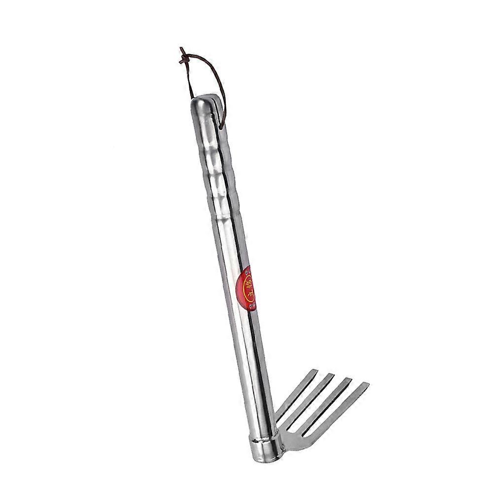 Gardening Weeding Rake Durable Iron Material for Outdoor Garden Leaf Cleaning 39x15cm 1Set