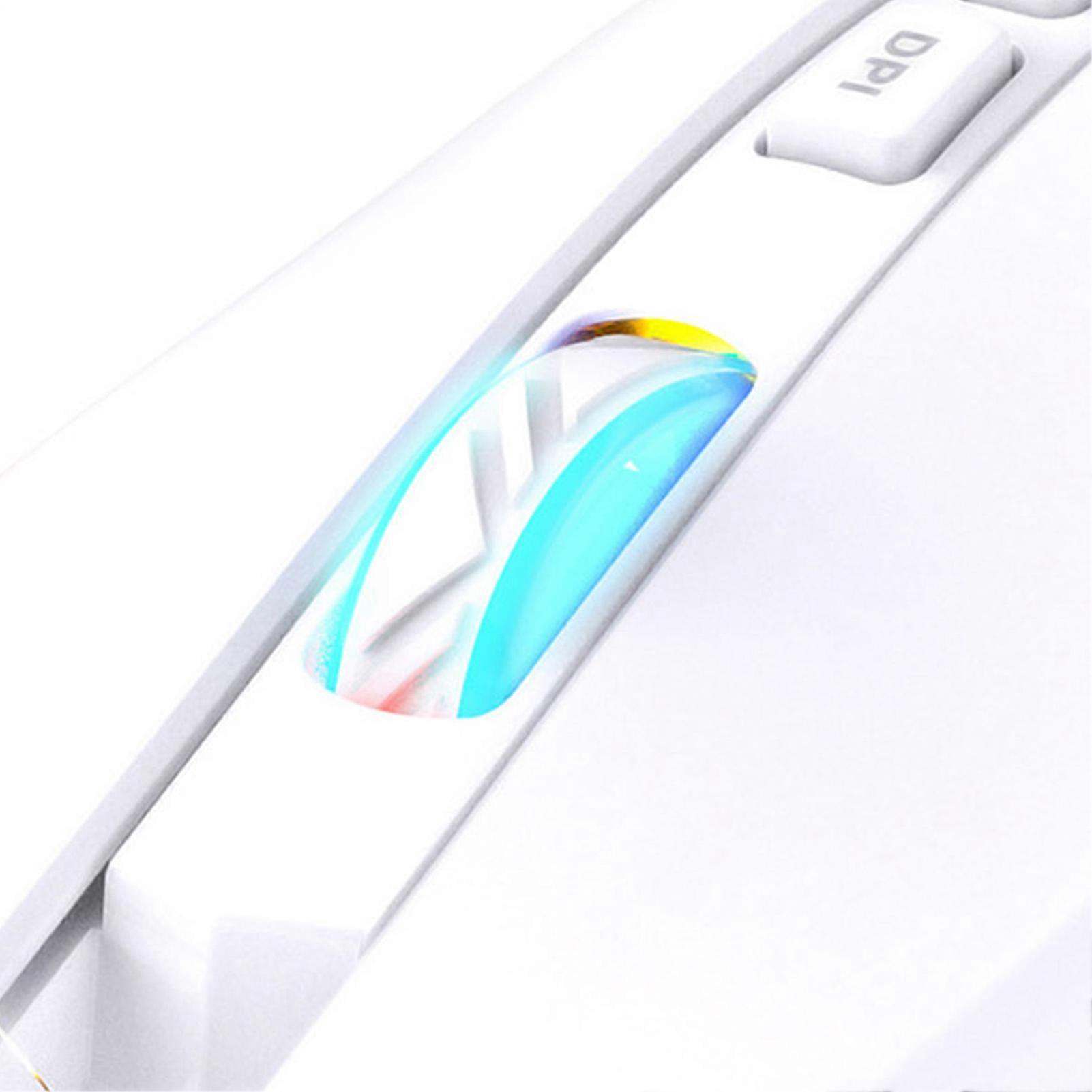 Wireless Mouse USB Rechargeable Ergonomic Wireless Gaming Mouse for Laptop PC Computer White 
