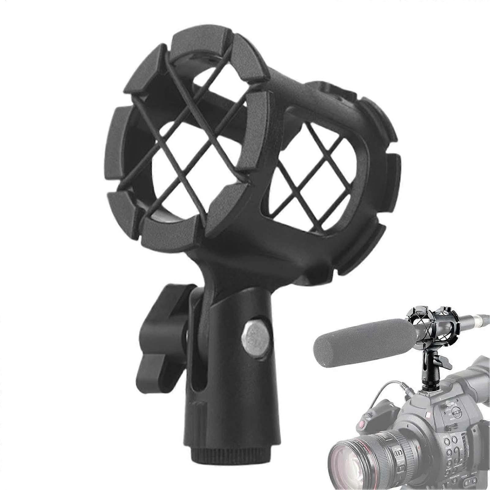 Microphone Stand with Anti-Shock Mount for Recording - Adjustable Height, Vibration-Resistant, Clip-On Design