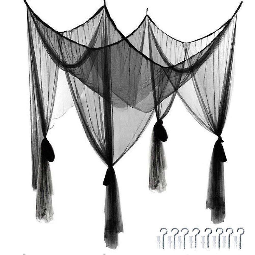 Mosquito Net Bed Canopy, Four-Door Hanging Bed, Square Net Curtain Set, Easy Installation, Bedroom Decor