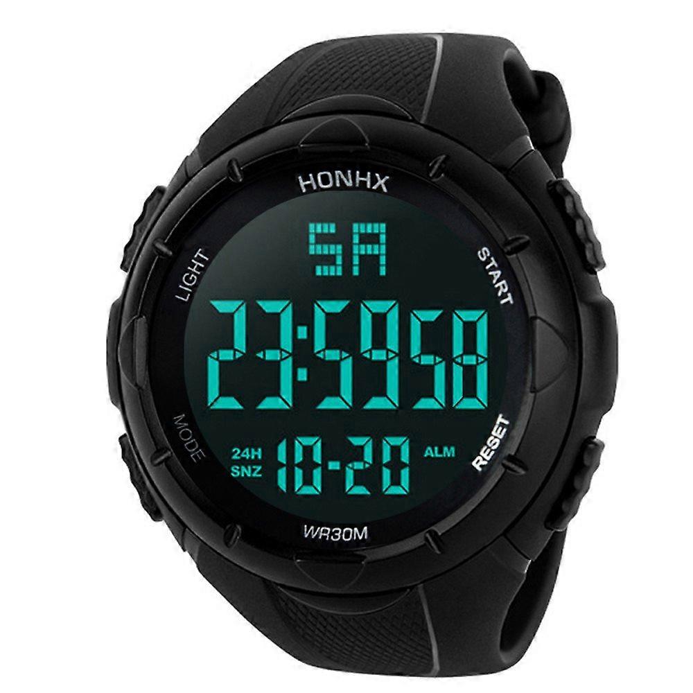Sport Waterproof LED Digital Men's Watch in Black - Affordable Casual Style, Durable Design and Adjustable Size