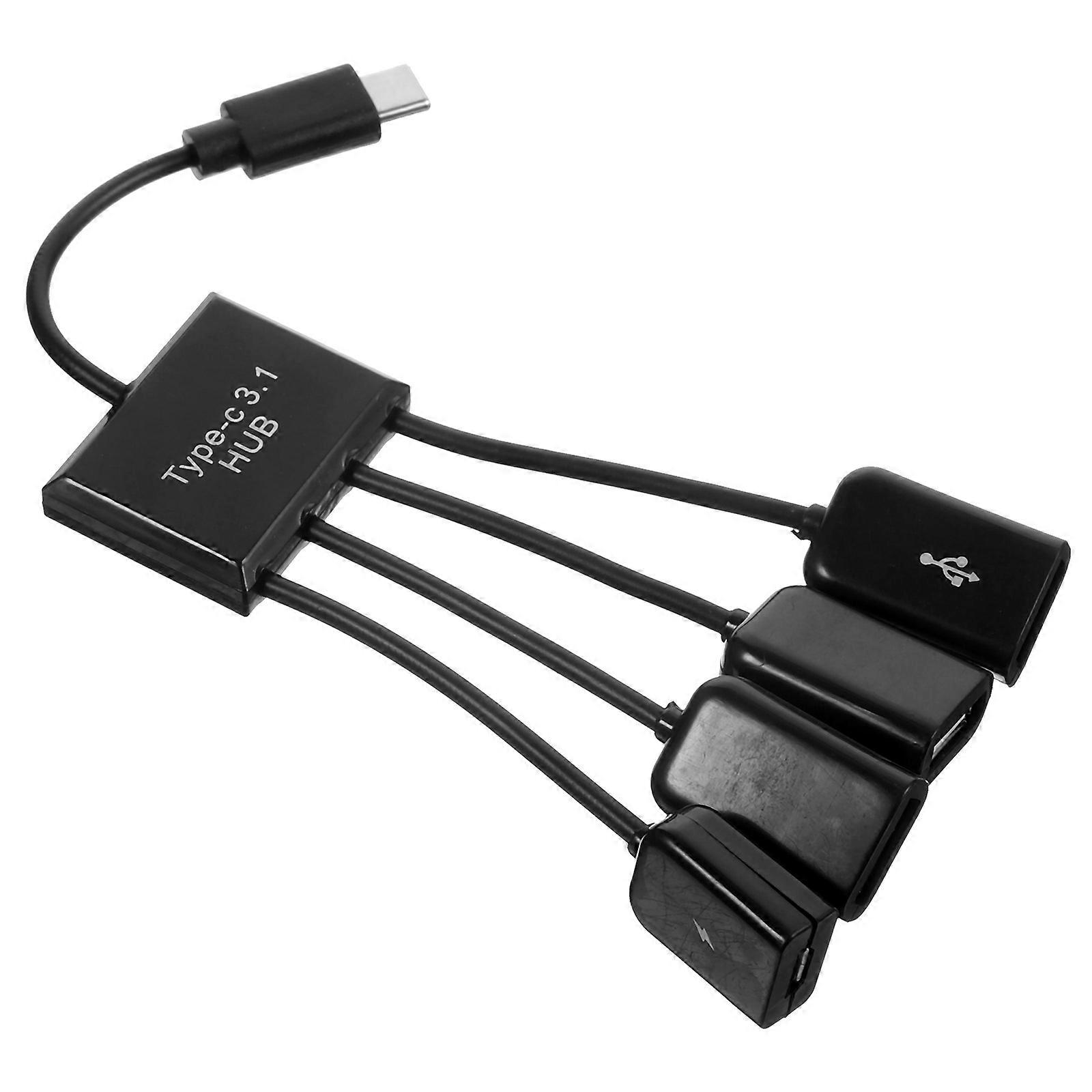 Adapter Converter For Charging USB Devices Suitable For Home Use In Black USB 2.0 Extension 1 Set