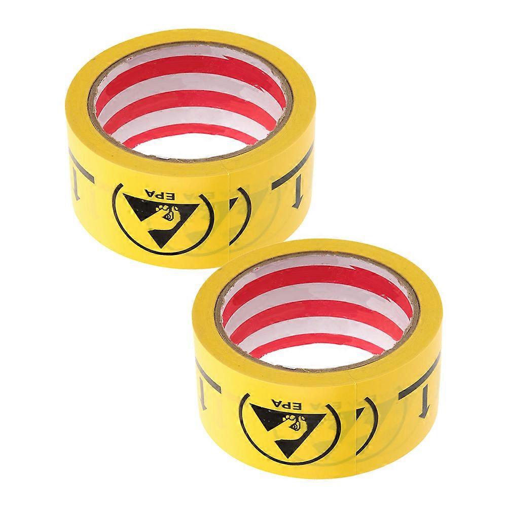 Safety Warning Caution Tape Adhesive for Electrostatic Areas 2 Rolls