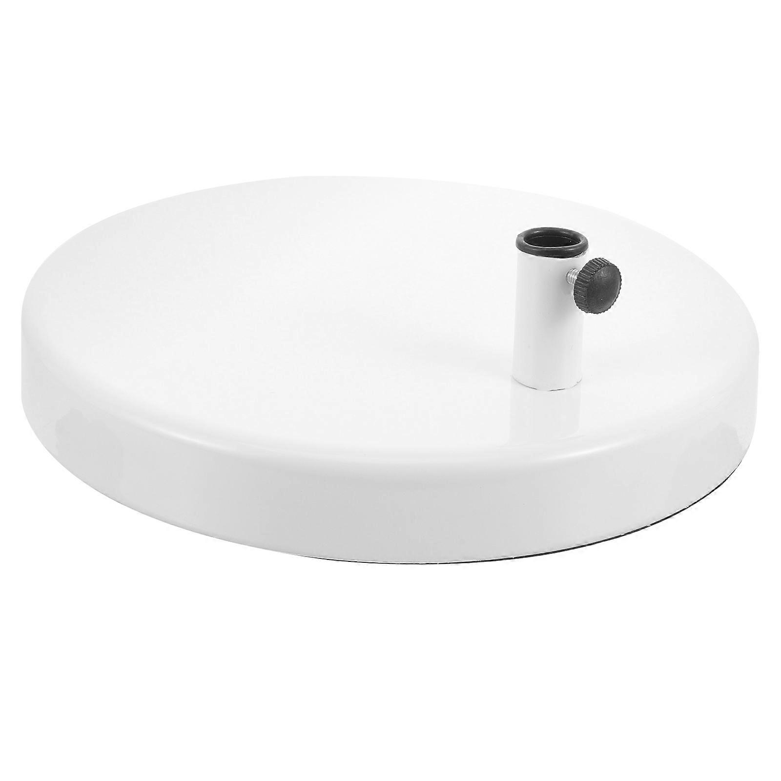 White Iron Table Lamp Base for DIY Desk Lamp Replacement Accessory Compact Size