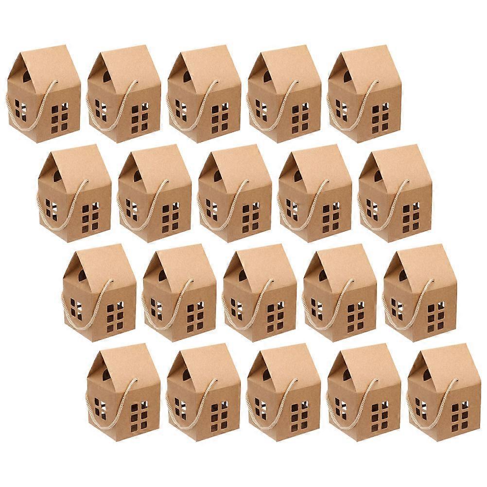 Portable Paper Cookie Boxes For Baby Shower 20Pcs Gift Wrapping Options Featuring Khaki For Christmas Occasions