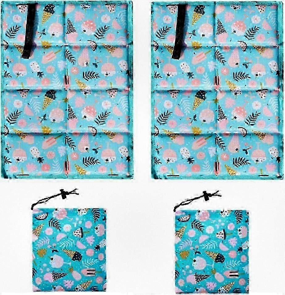 2pcs Portable Outdoor Mat, Foldable Beach Mat, Waterproof Camping Mat for Fishing, Hiking, Picnic