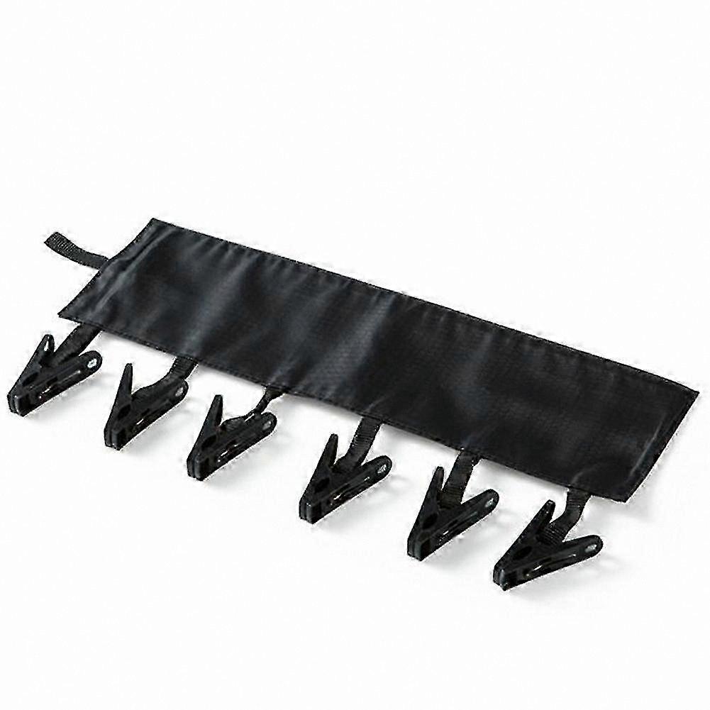 Portable Folding Towel Hanger with 6 Clips for Bathroom and Travel Use