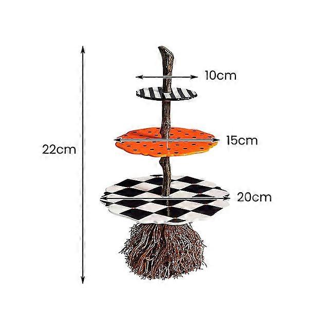 Halloween Broom Table Tree Root Decor Round/Square Resin Table Cake Stand Dessert Fruit Table Base Party Food Stand