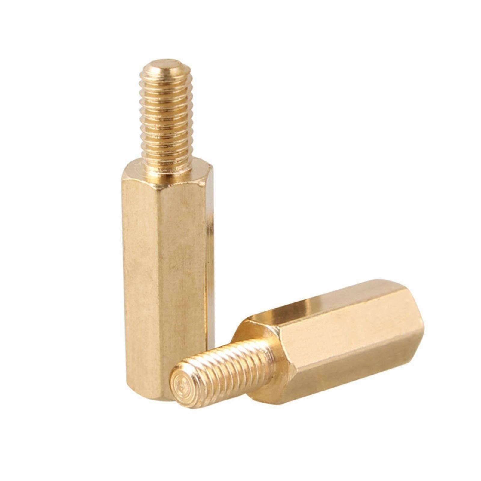 M2 Hex Brass Standoff Male/Female, Hexagon Threaded Pillar, M2 x 16 mm + 3 mm Hollow Spacer, PCB Motherboard Pack Of 30