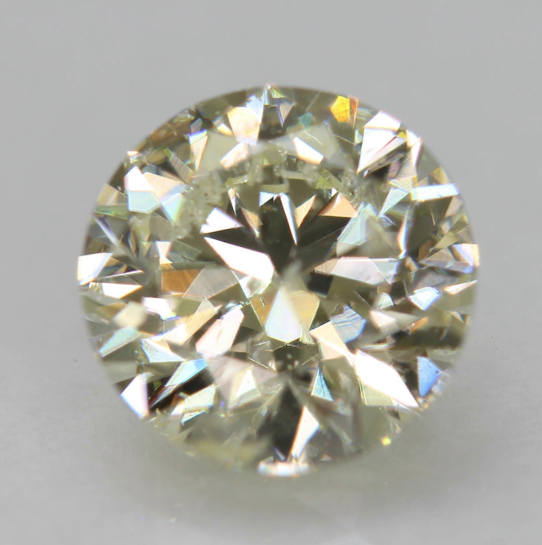 Certified 1.33 Carat I SI1 Round Brilliant Natural Earth Mined Diamond 6.96mm