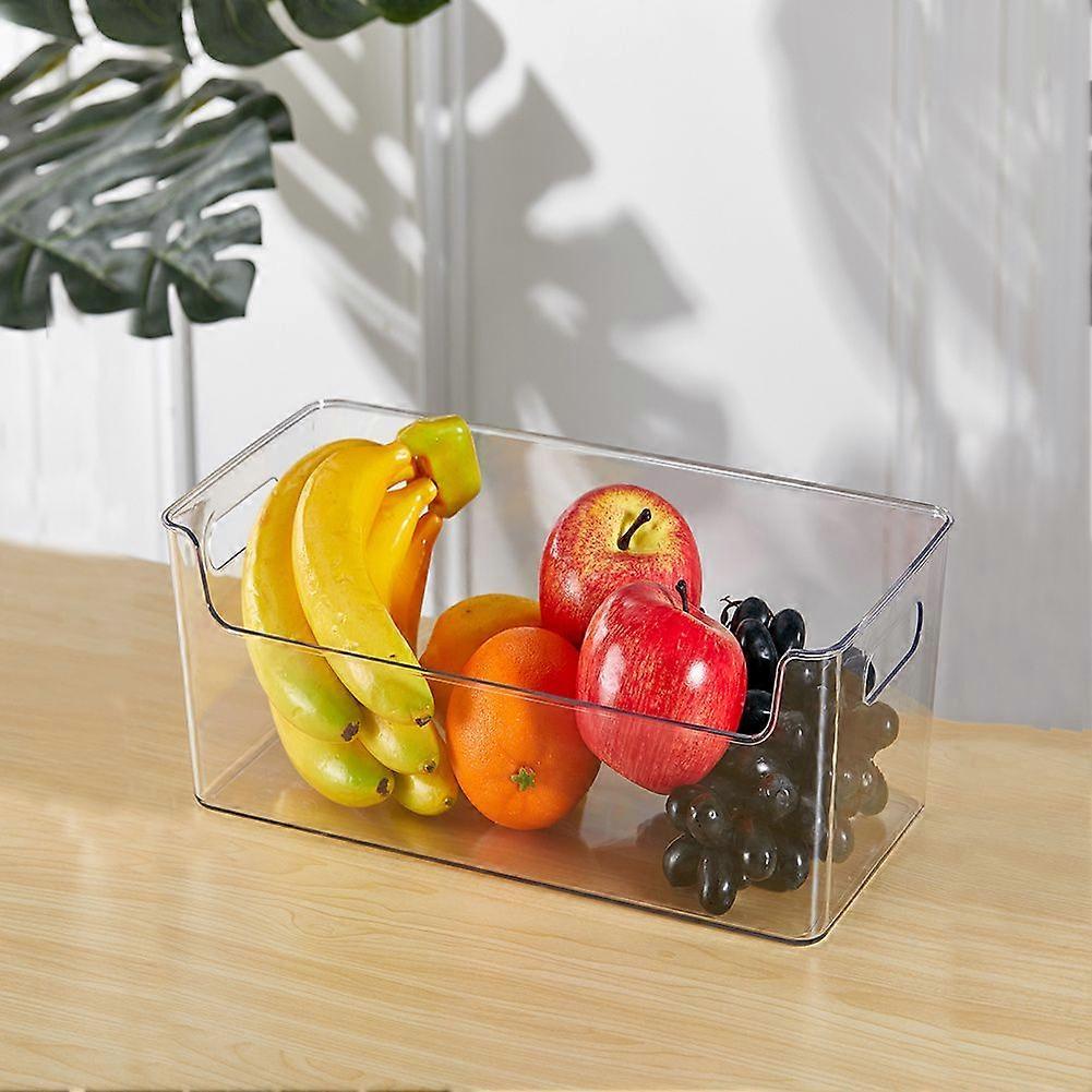 Livingandhome 2Pcs Stackable Refrigerator Storage Organizers with Handles