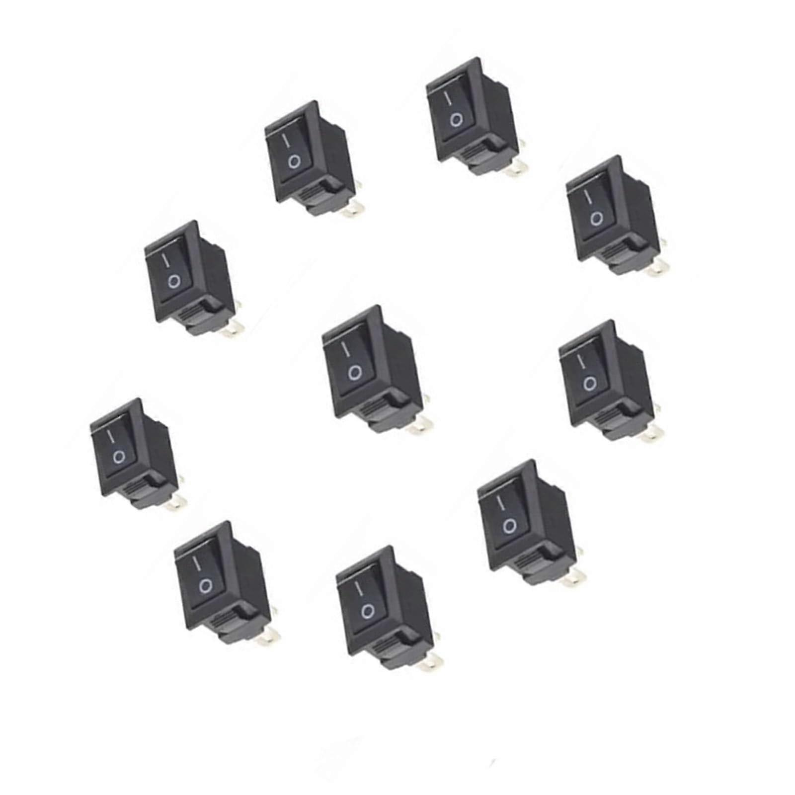 2 Pin Rocker Switch 10 Pcs 250V 3A On Off 2-Position Changeover