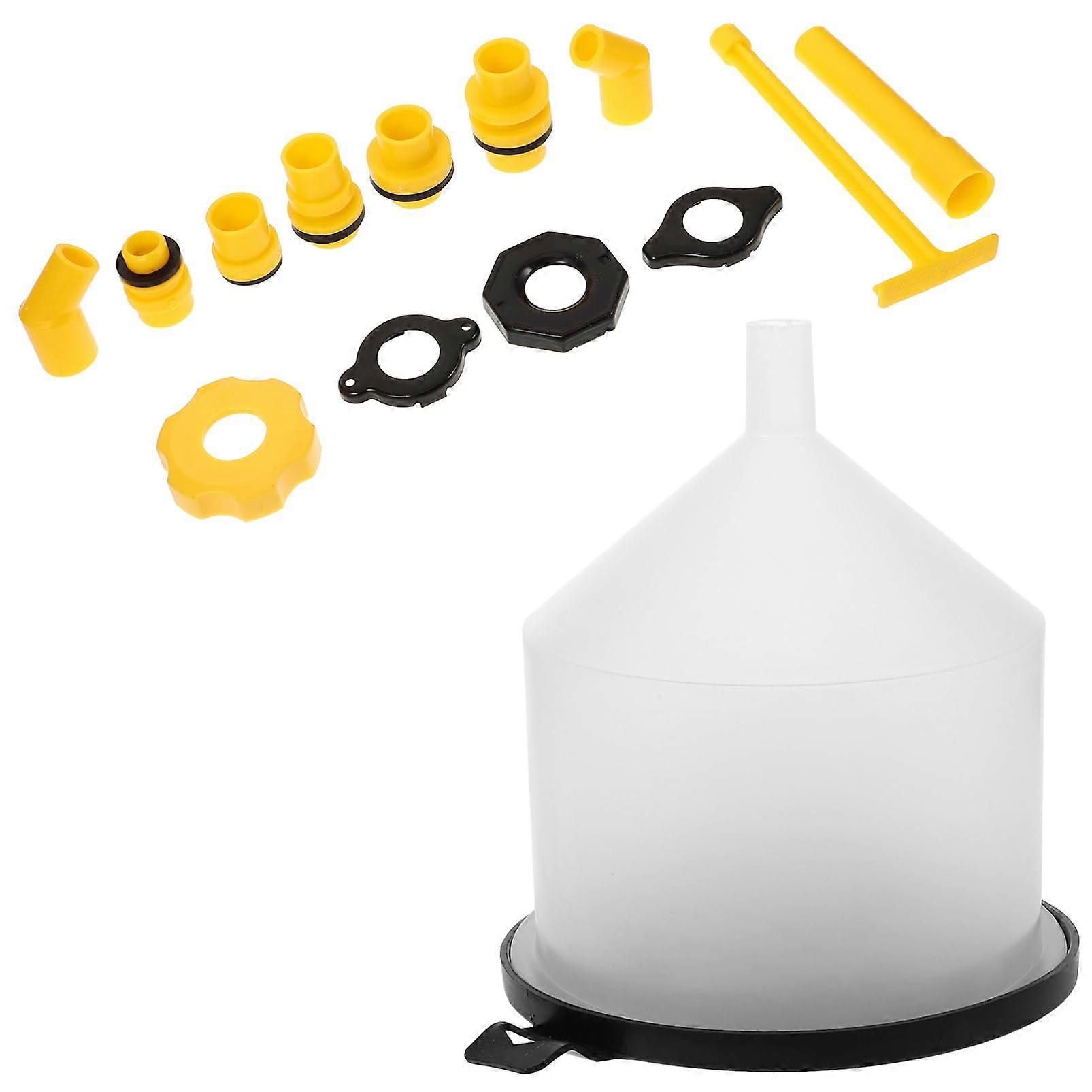1 Set Coolant Filling Kit Leakproof Refill Kit for Cooling Systems Multipiece Set with Plastic Funnels for Car Repairs and Coolant Refilling