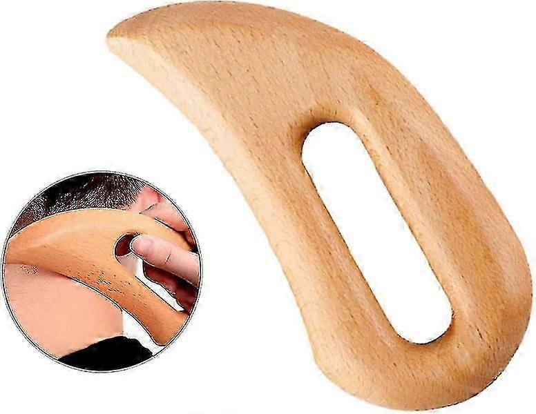 Wooden Lymphatic Drainage Massage Tool: Handheld Gua Sha Scraping Paddle