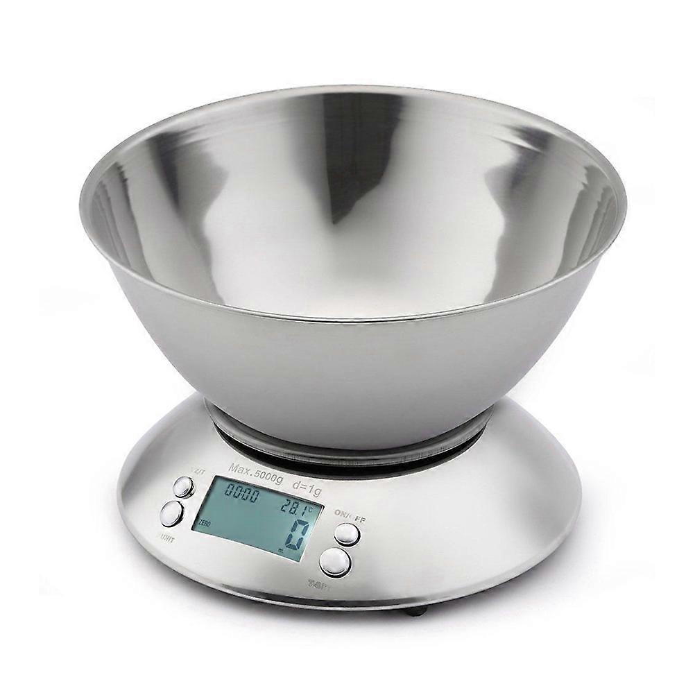 Scale With High Precision Sensors Ideal For Meal Prep Featuring A Round Shape With Temperature Indication And Easy-To-Clean Surface 1Set