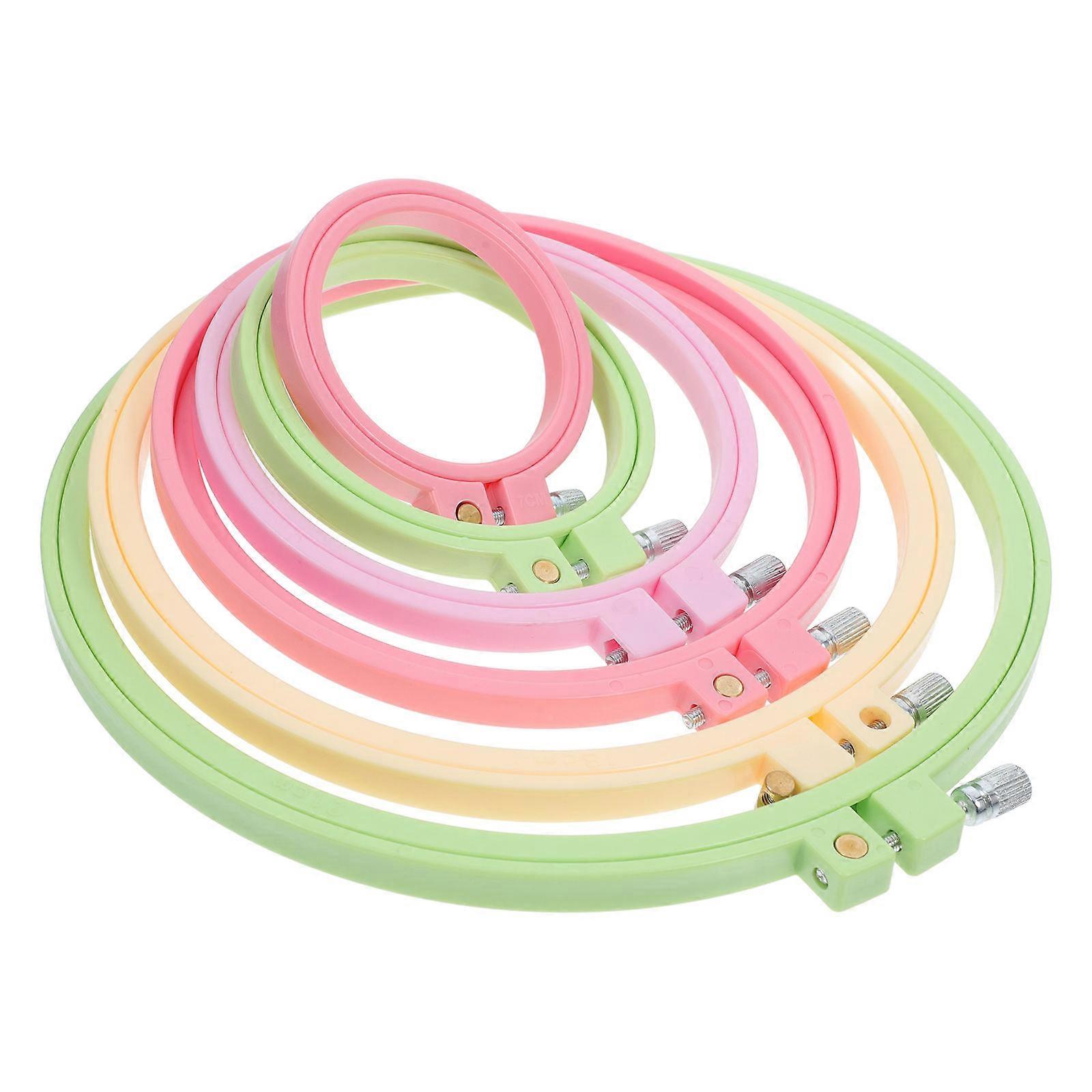 6pcs Embroidery Circle Hoop Stitching Tool Reusable Sewing Hoop for Craft DIY