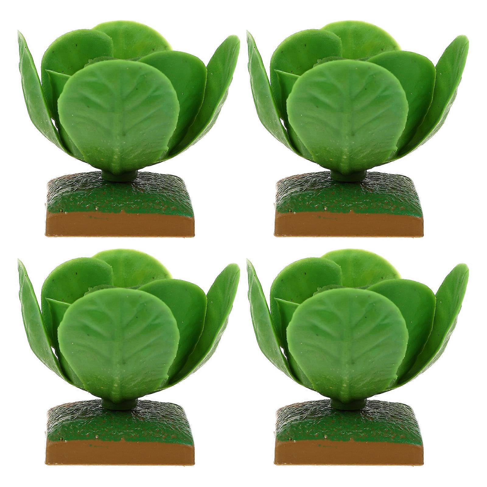 4pcs Imitation Vegetable Models, Cabbage Figurines for Play, Educational Desktop Decorations, Creative Simulation Vegetables for Imaginative Fun
