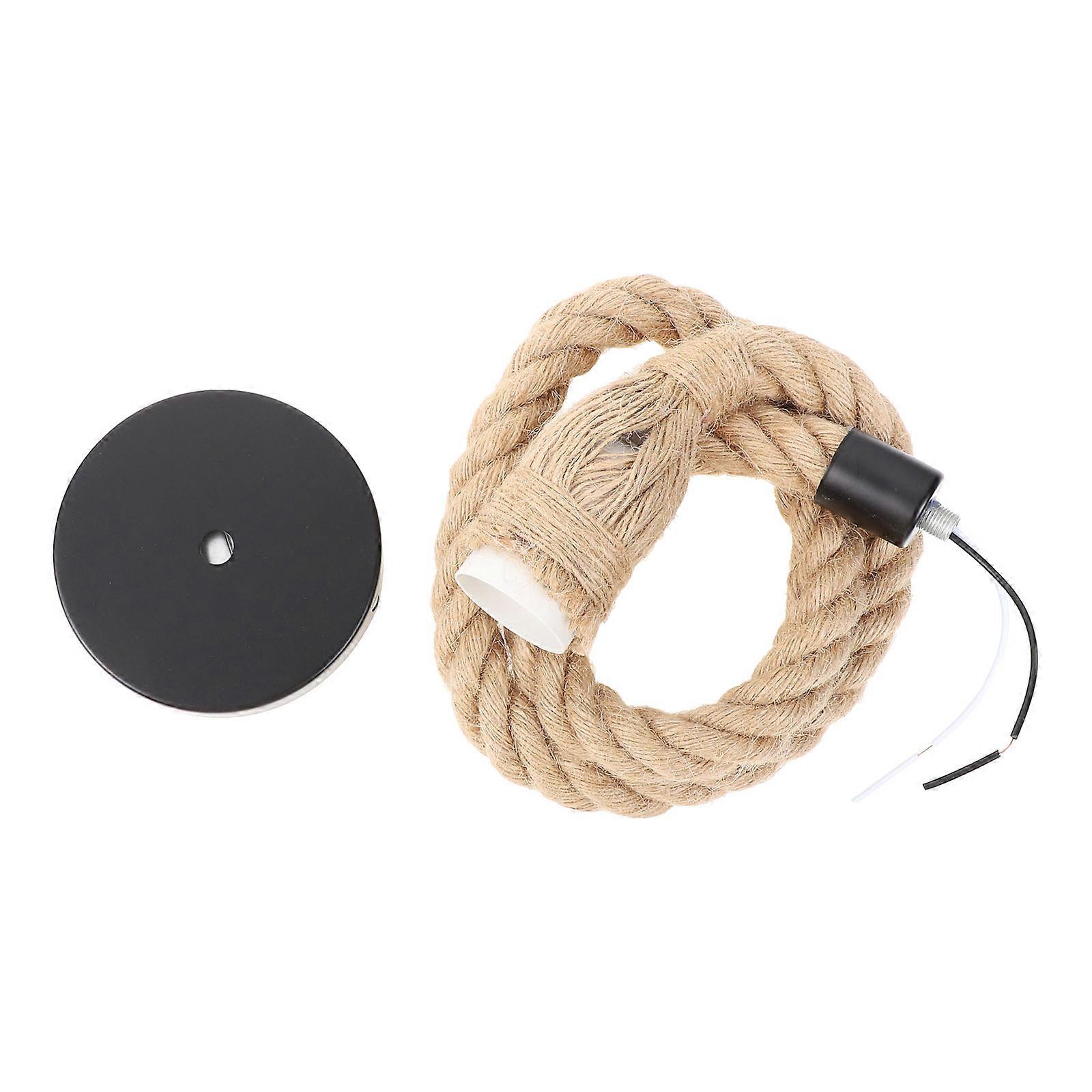 Assorted Color Flax Rope Lighting Holder Single Head Design 1Pcs Adjustable For Bedroom And Office Adornment With Material