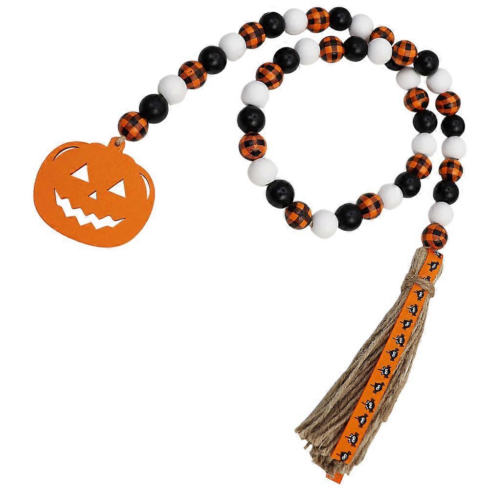 Wood Bead Garland with Tassel for Wall Hanging Decoration in Assorted Color 1Pc