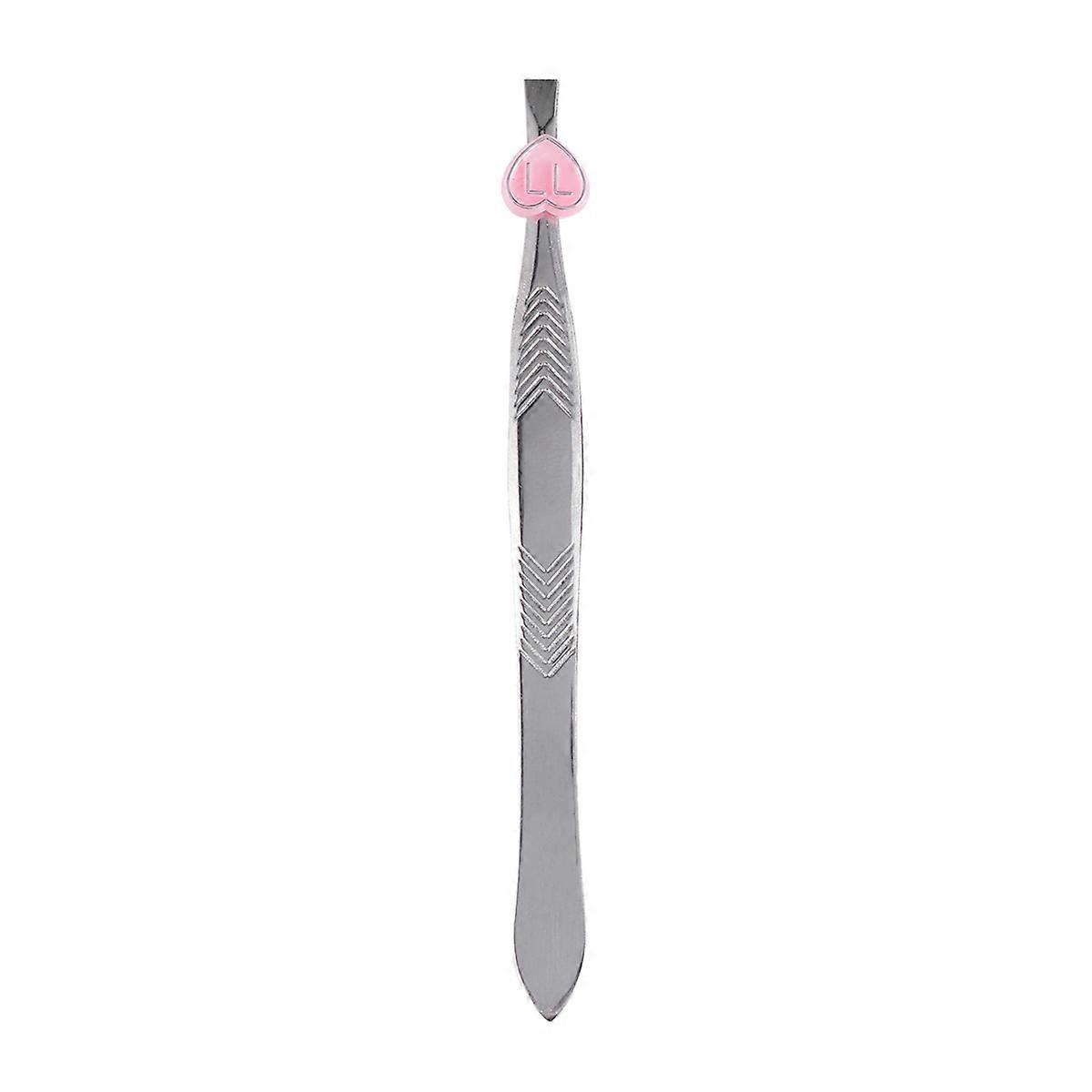 2Pcs Stainless Steel Bevel Eyebrow Clip Hair Removal Face Eyebrow Clamp Tweezers Makeup Tools (Random Color, Flat Mouth and Diagonal Mouth)
