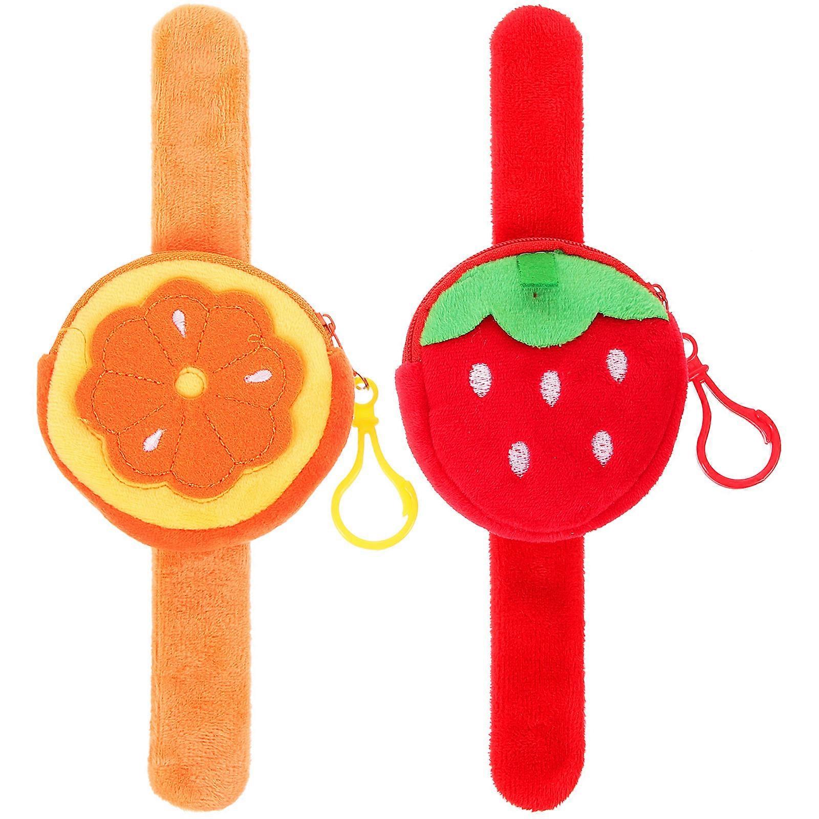 Fruit Themed Plush Slap Bracelets for Kids Party Favors with Assorted Color and Comfortable Fit