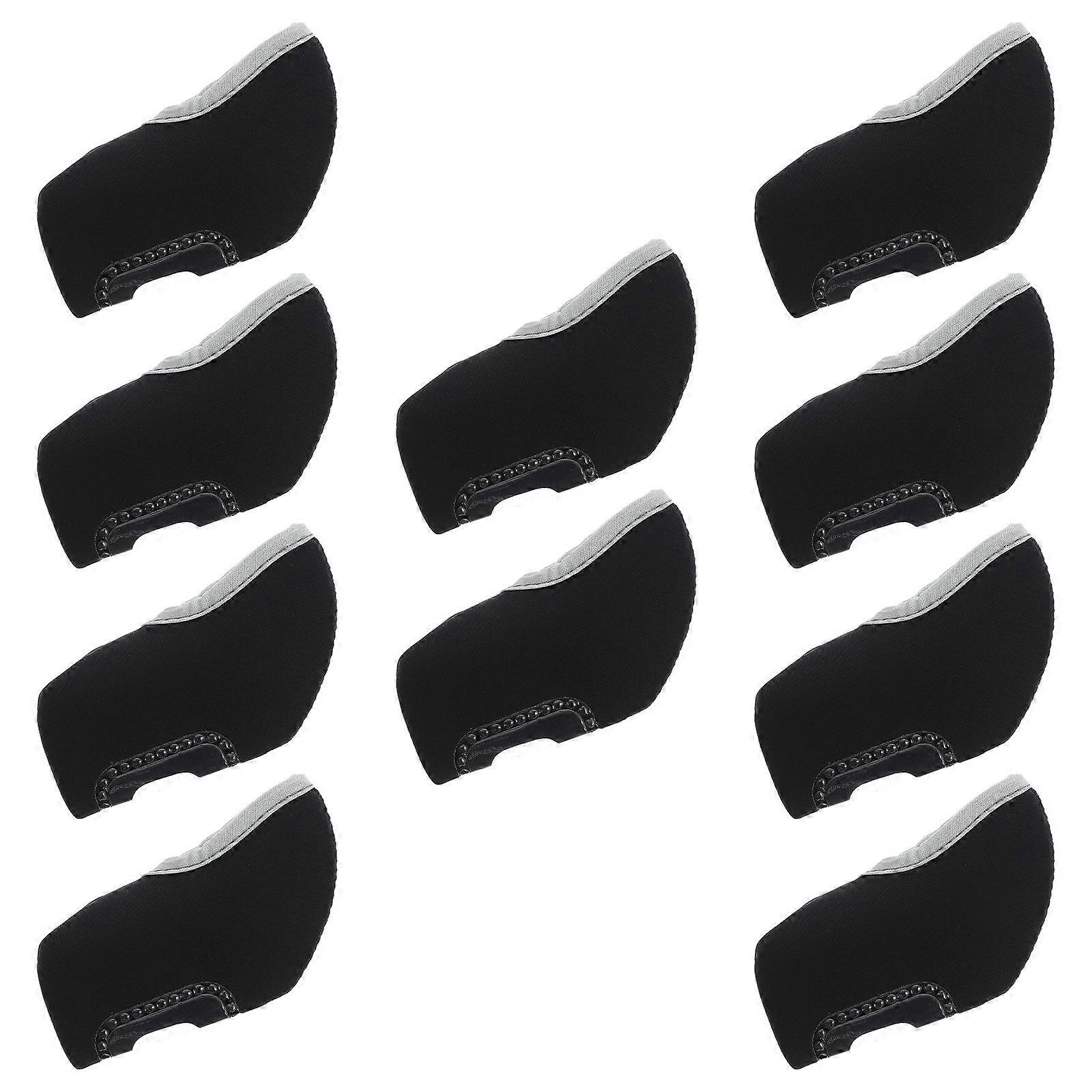 Protective Golf Club Covers Set 10Pcs For Sports Enthusiasts Black Putter Accessories Designed To Prevent Damage