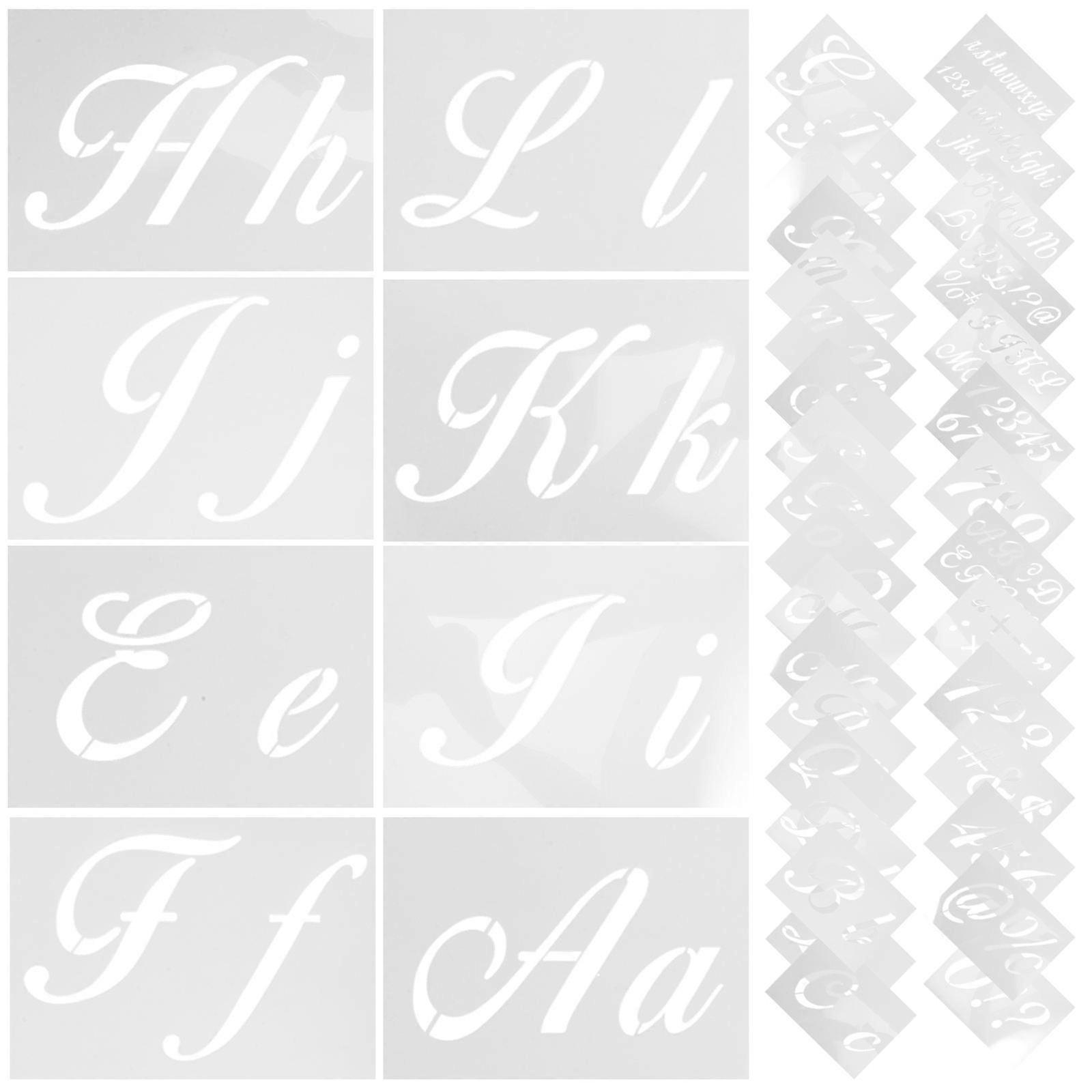 Words Stencils Set 40Pcs Perfect For DIY Enthusiasts Painting Templates In White Color Durable Material