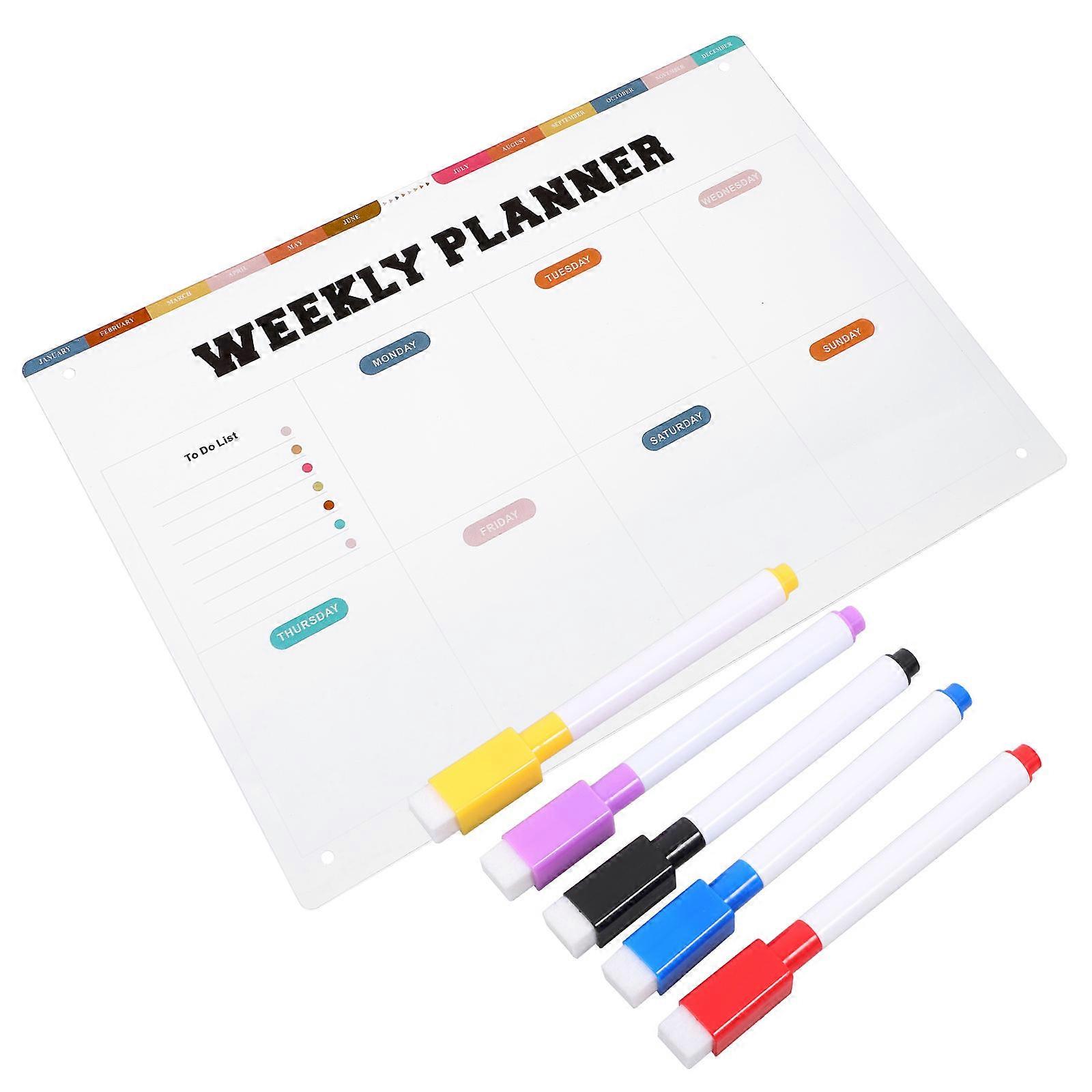 教師、オフィスワーカー、家族によるメッセージ使用のための冷蔵庫アタッチメント磁気計画ボード29.7X21CMドライイレース1セット