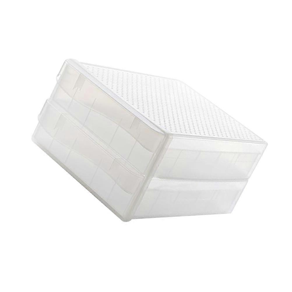 Plastic Egg Storage Box Refrigerator Crisper Organizer Transparent Double Layer 60 Grids for Kitchen Use