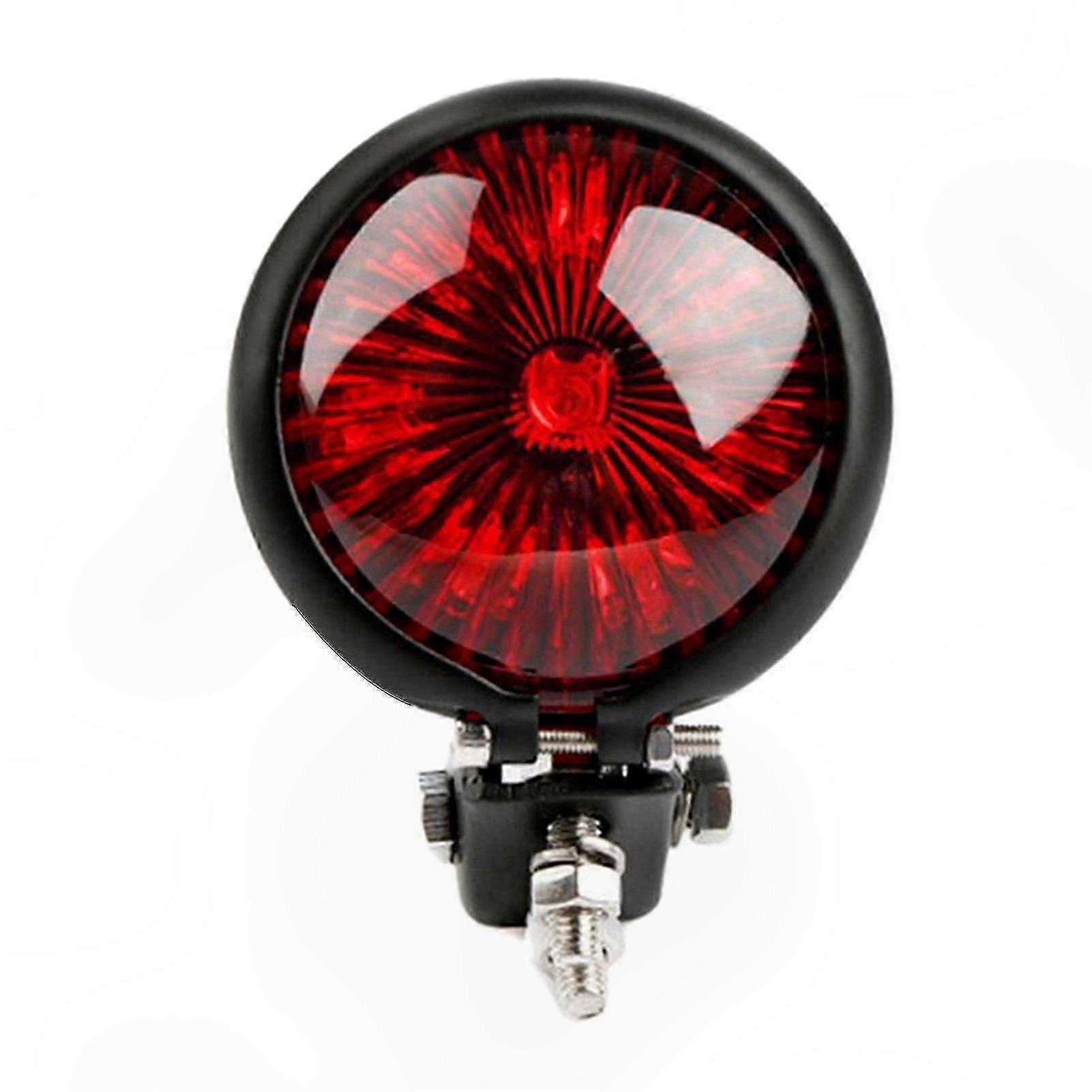 Small Round LED Tail Light for Motorcycle with High Brightness Retro Design