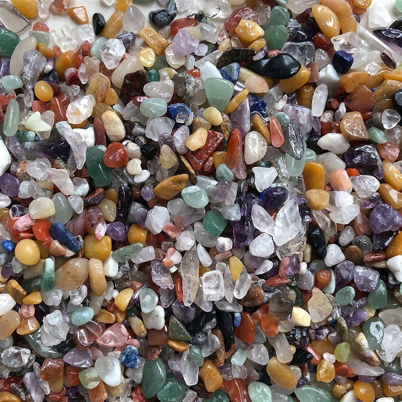 Red Garnet Chips Gravel 50g Pack Natural Quartz Crystals for Home Decoration DIY Aquarium Mixed Stone