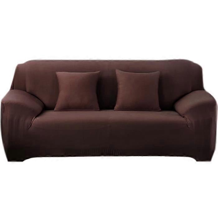 Capa de Sofá-Cama de 3 Lugares METISBOX - Stretch - Marrom Café - Ecologicamente Correta e Antiderrapante
