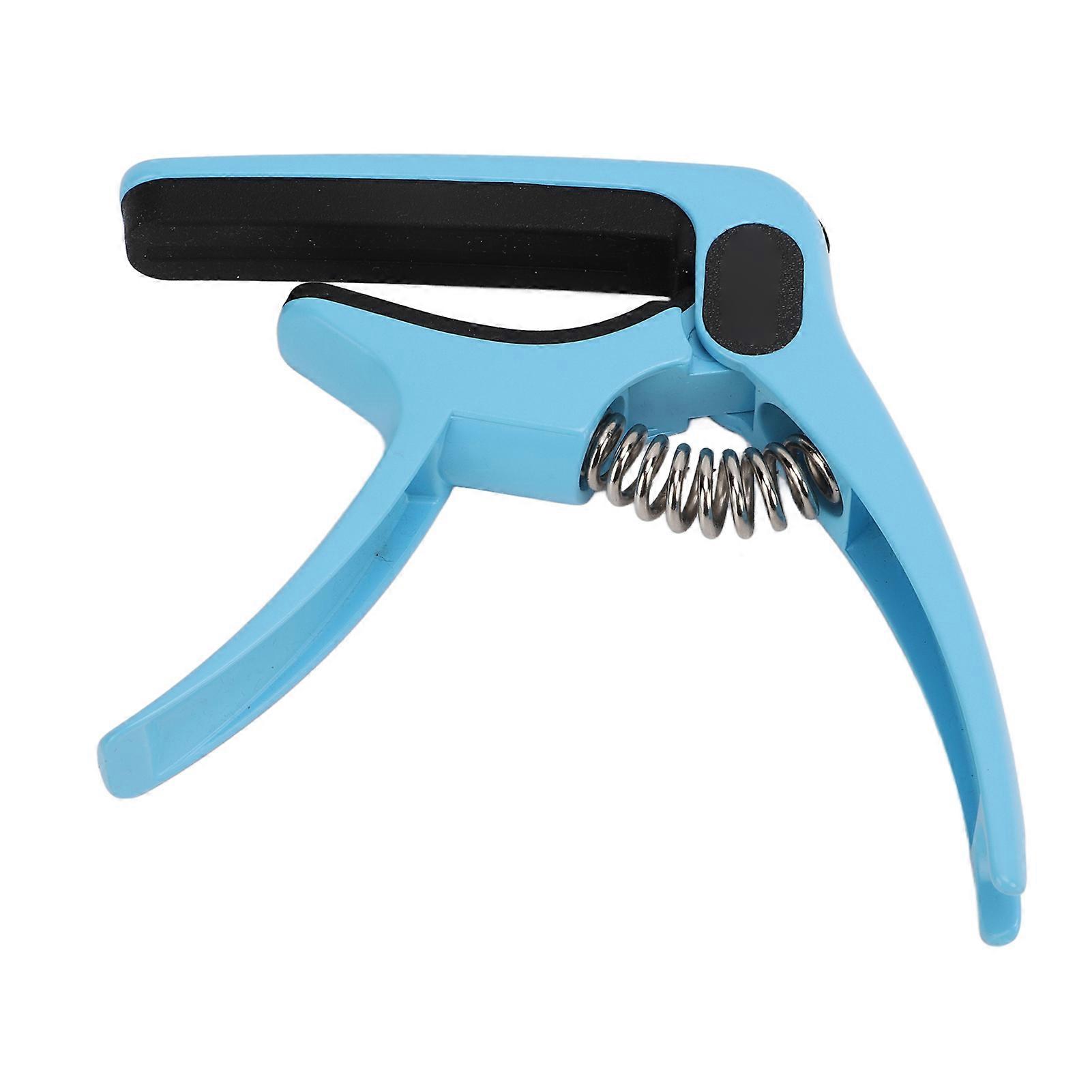 Metal Guitar Capo Tone Adjustment Tool with Pick Holder Stringed Instrument AccessoriesBlue