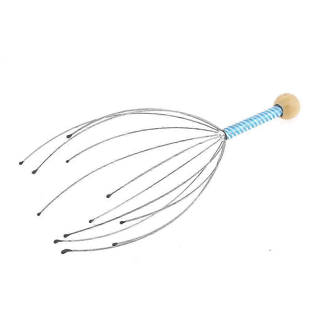 Scalp massager for relaxation with metal finger tips