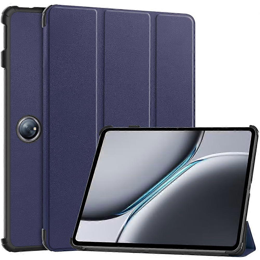 Oppo Pad 3 / OnePlus Pad 2 / OnePlus Pad Pro Custom Case, Smart Leather Protective Cover Blue