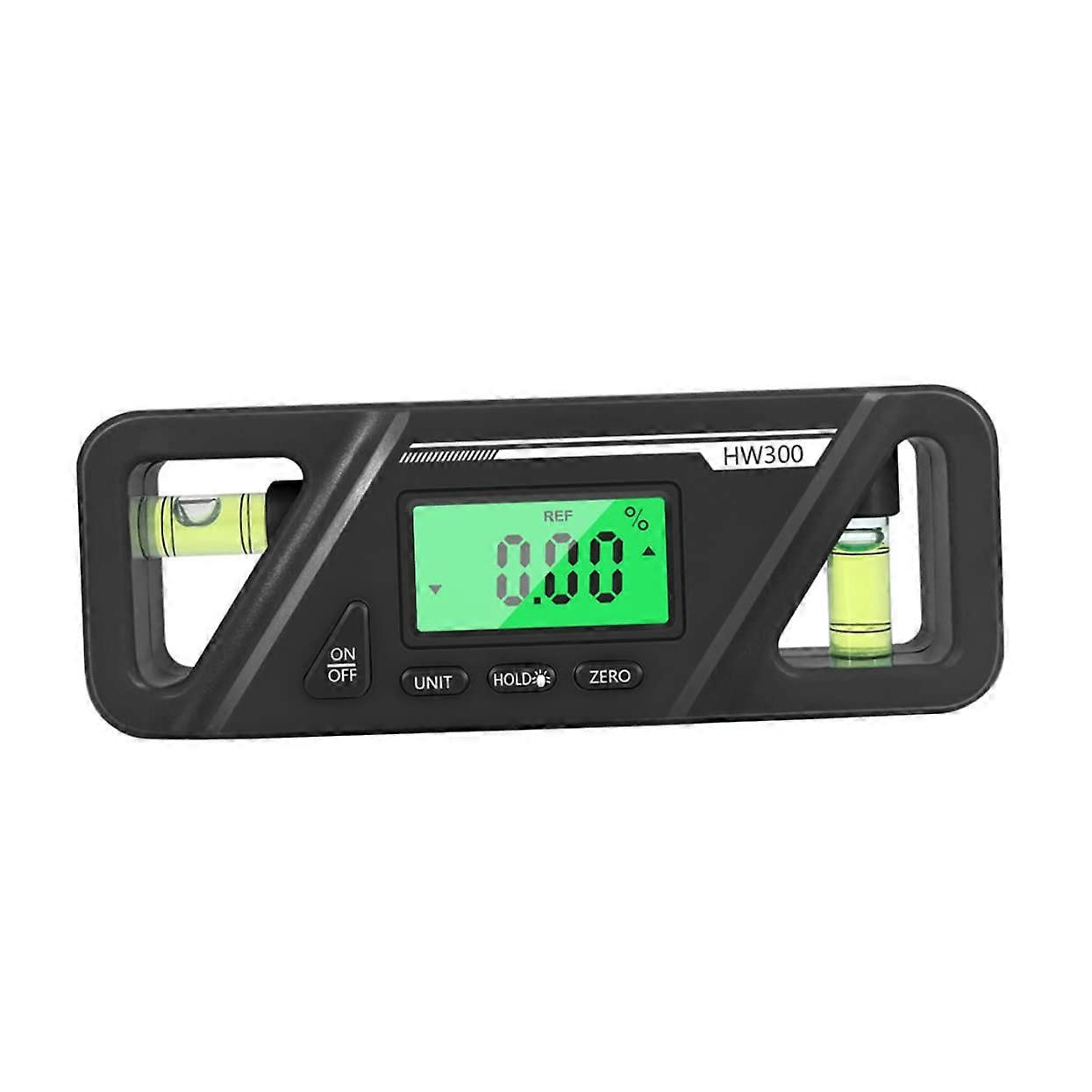 Angle measuring device with spirit level, magnetic, precise inclination measurement for woodworking