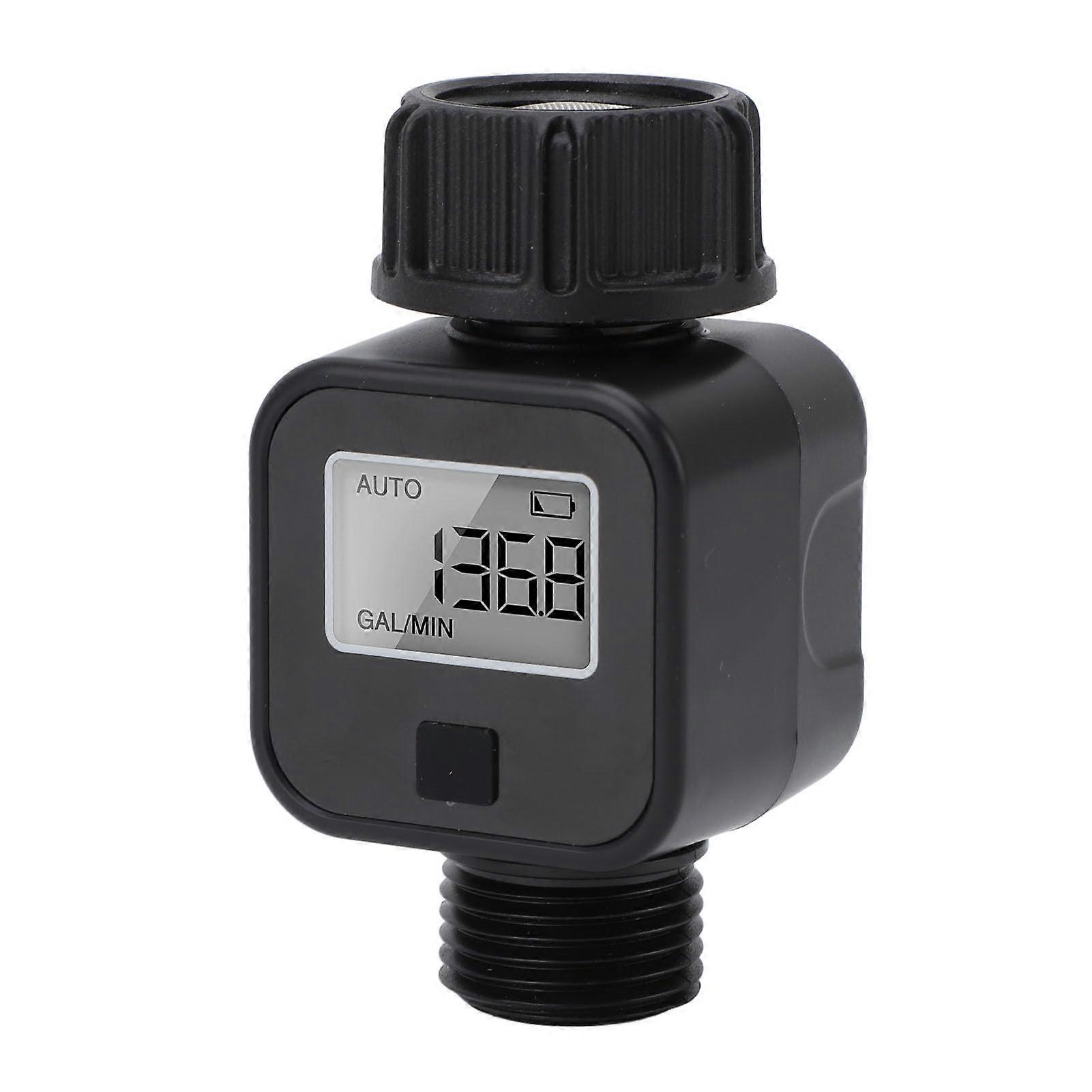 3/4 Inch Thread Digital Water Meter with LCD Display, Gallon/Liter Usage Tracking and High Accuracy Measurement