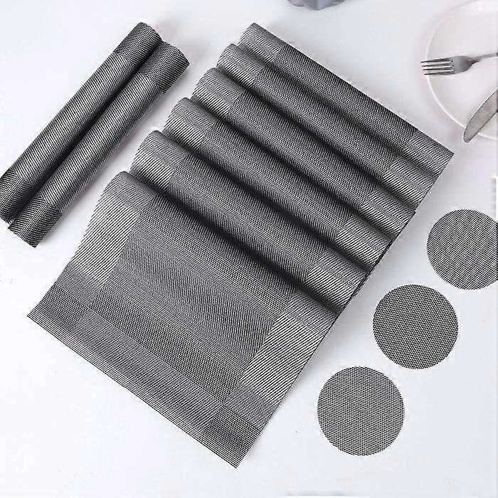 Placemats - Non-slip - Washable - Rectangular - 30 x 45 cm - Set of 6