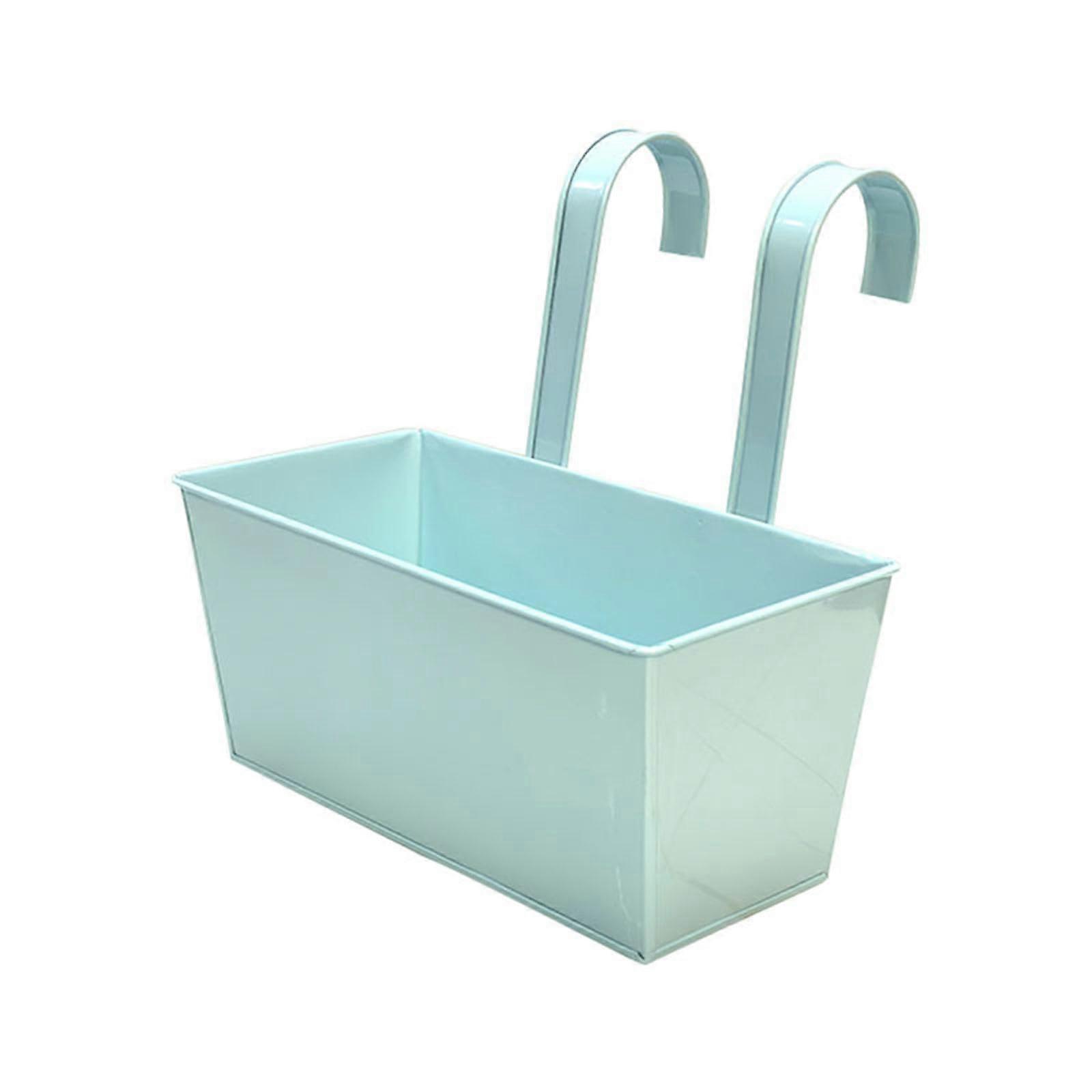 Creative Garden Rectangular Pot Rectangular Simple Planter for Indoor Desk Decoration 水色