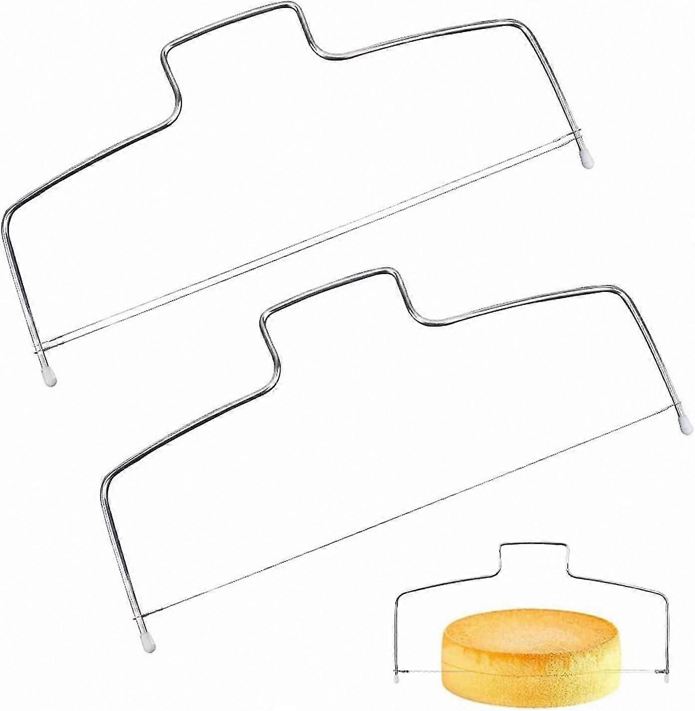 2-Pack Adjustable Cake Leveler, Straight Edge Cake Cutter, Professional Multi-Layer Cake Tool for Baking, Birthday Cakes and Desserts