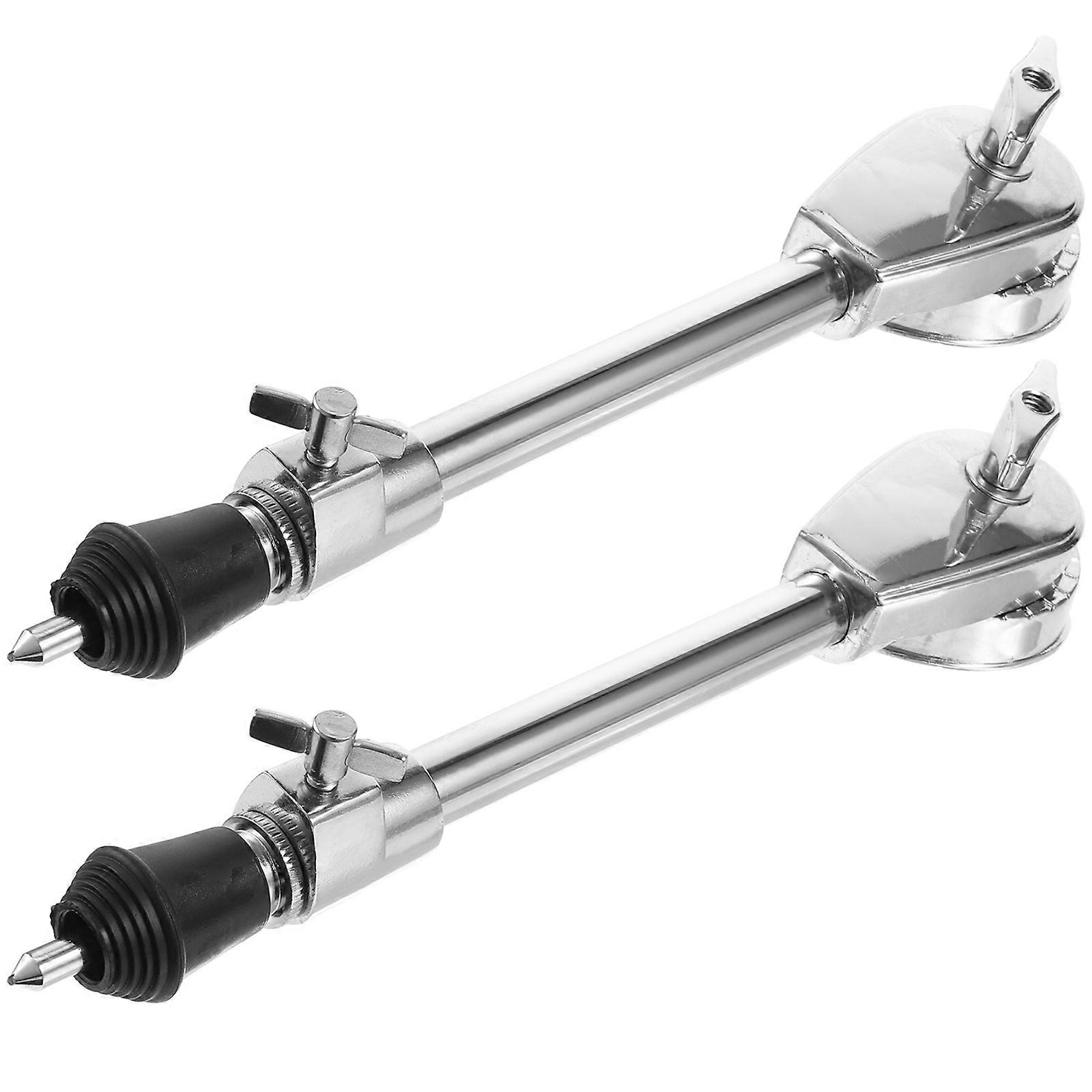 Drum Support Legs with Adjustable Height for Instrument Rack Bass Drum Bracket Pack of 2 Silver