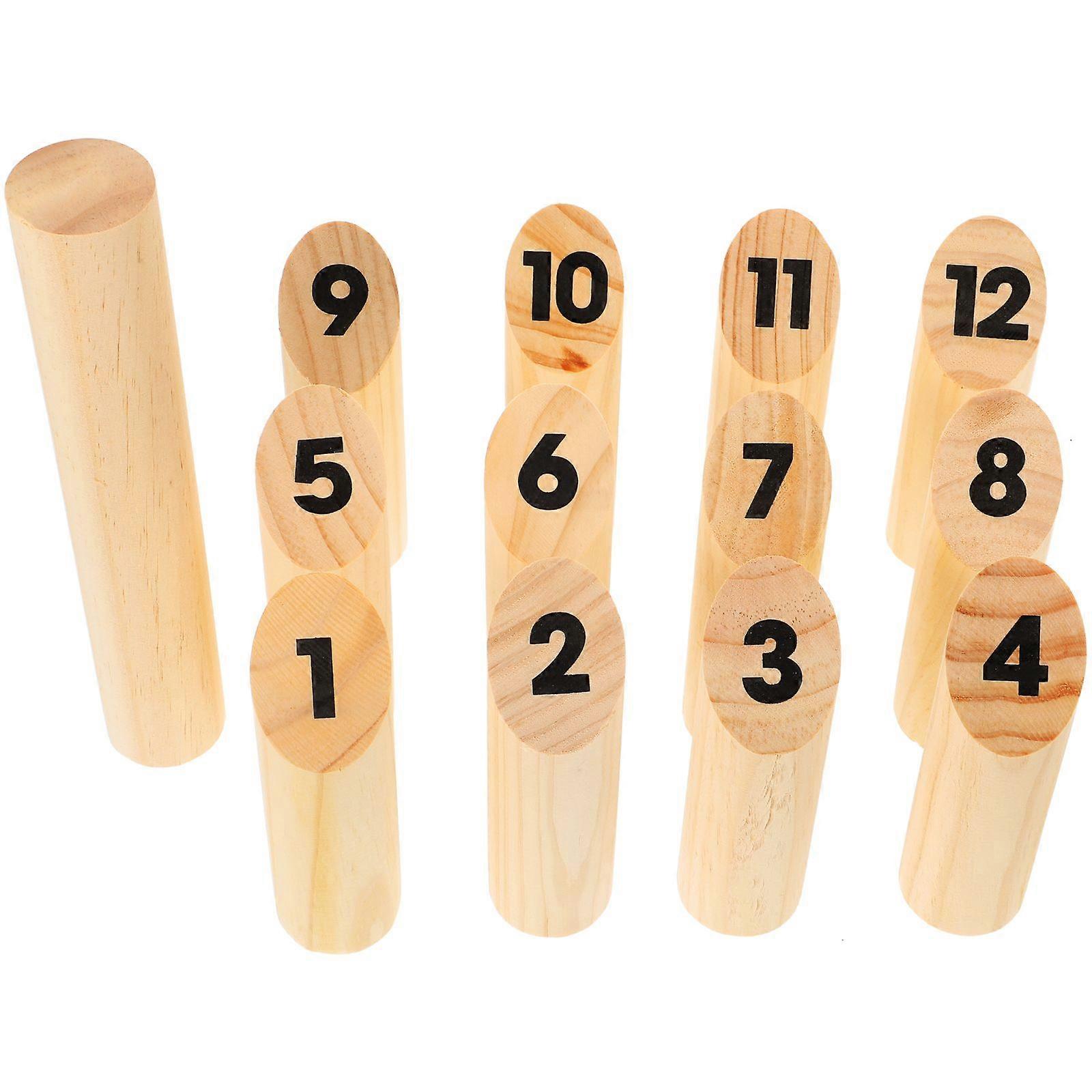 1 set di giochi di lancio di numeri in legno Set di giochi di lancio in legno Set di giochi di lancio di blocchi numerati