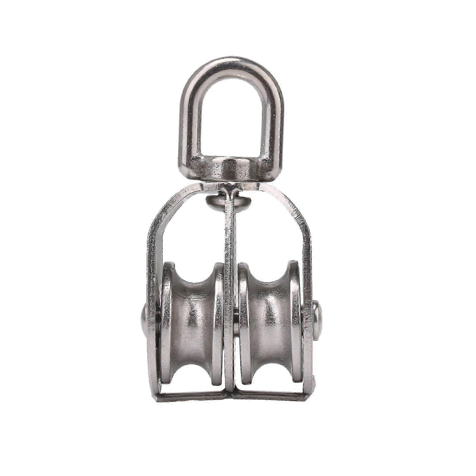 M32 Swivel Stainless Steel 304 Double Pulley Block Fixed Pulley Lifting