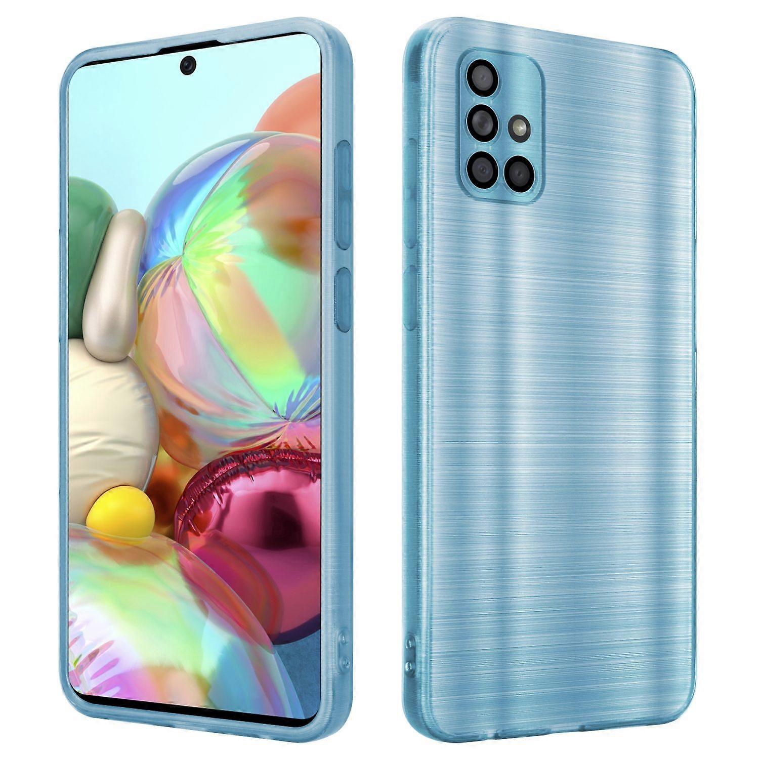 Samsung Galaxy A71 4G Protective Case - Brushed Design with Camera Protector