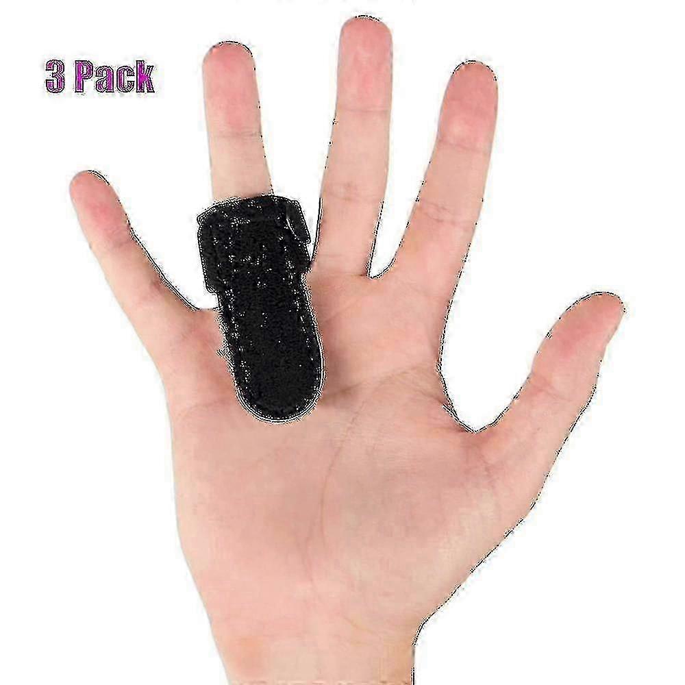 3 Pack Finger Splints for Trigger Finger Support - Helps Straighten Bent & Locked Fingers, Comfortable Fit for Daily Use